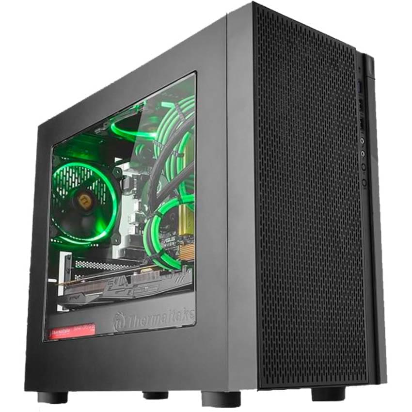 Gabinete Thermaltake Versa H18 Tg Negro Atx Micro Tower